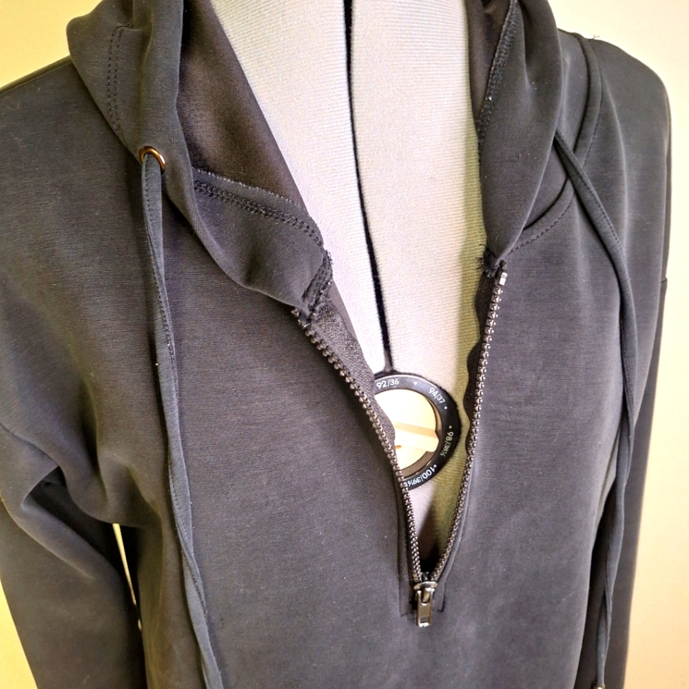 Cable & Gauge Sport Black Half Zipper Front Top Size S/P